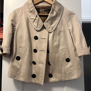 Burberry Beige Cropped Trench Coat